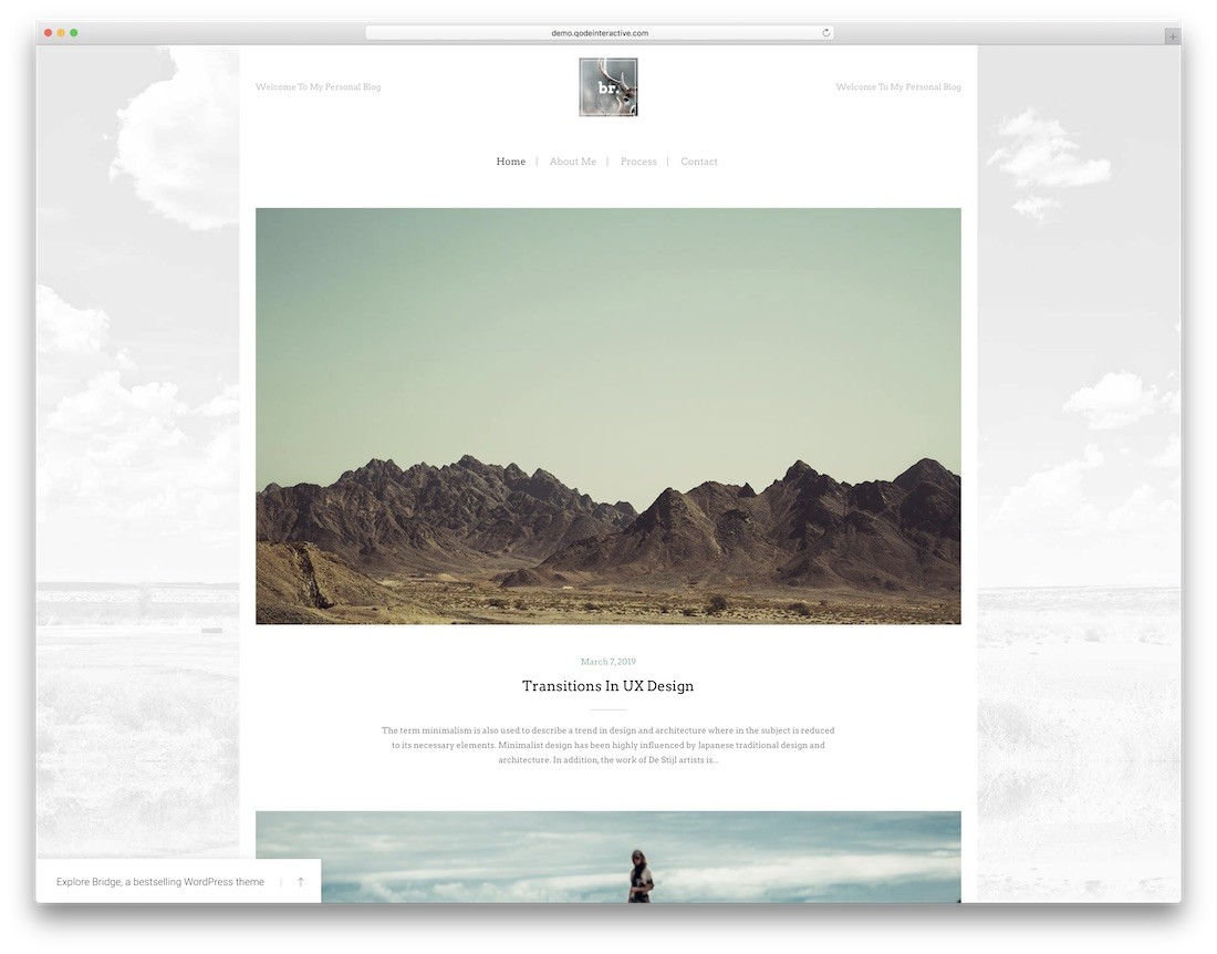 jembatan tema blog fotografi wordpress
