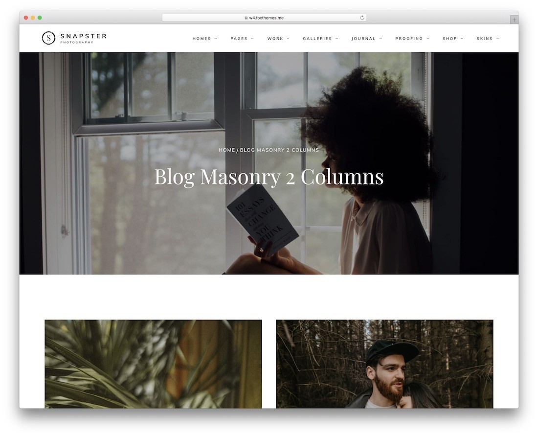 tema blog fotografi snapster wordpress