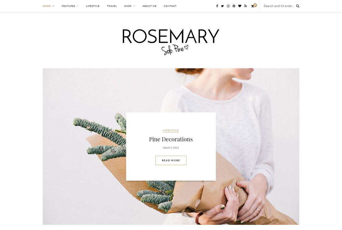 Тема WordPress для личного брендинга Rosemary