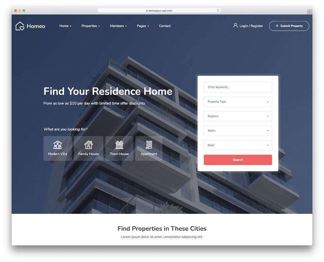 tema wordpress homeo agente immobiliare