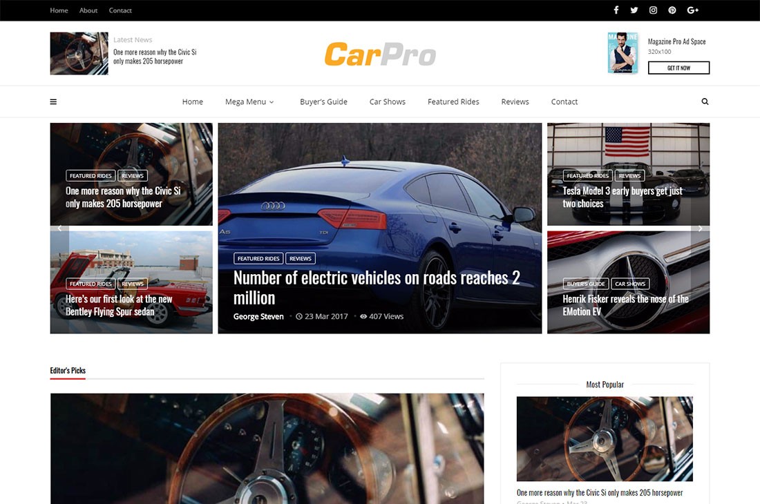magplus arabalar dergisi wordpress temaları.
