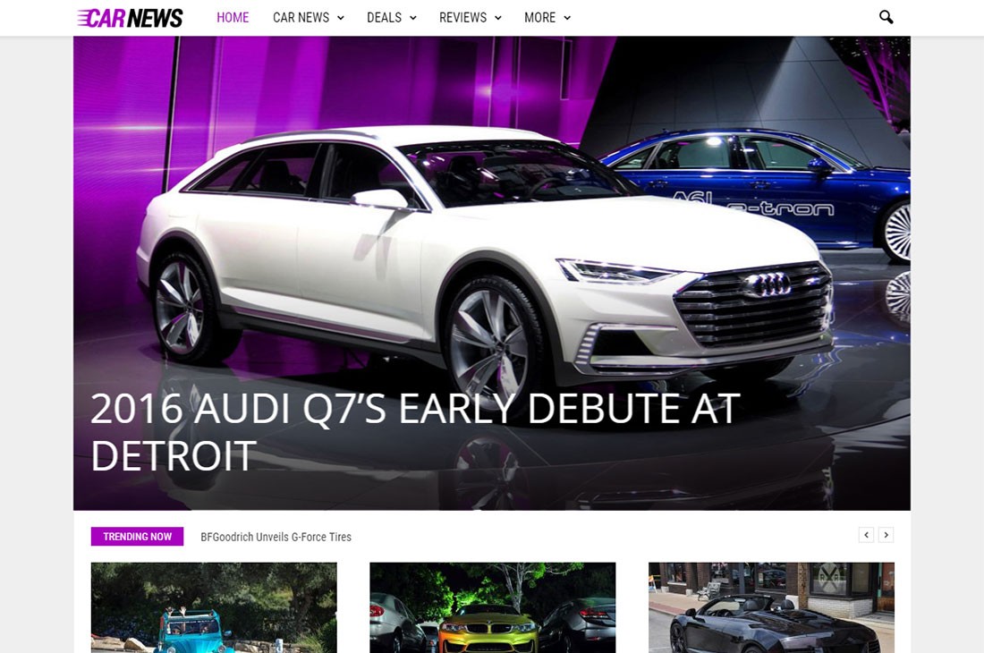 Newsmag arabalar dergisi wordpress temaları.