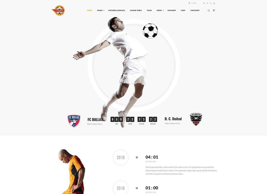 футбольный клуб | Тема WordPress о футболе, спорте