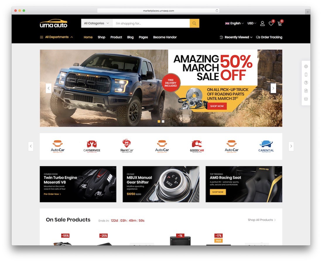 tema woocommerce urna-ajax