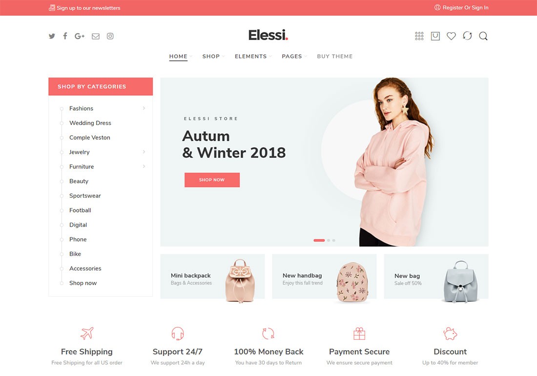 tema elessi ajax woocommerce