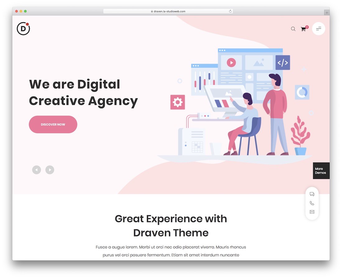 tema wordpress design piatto draven
