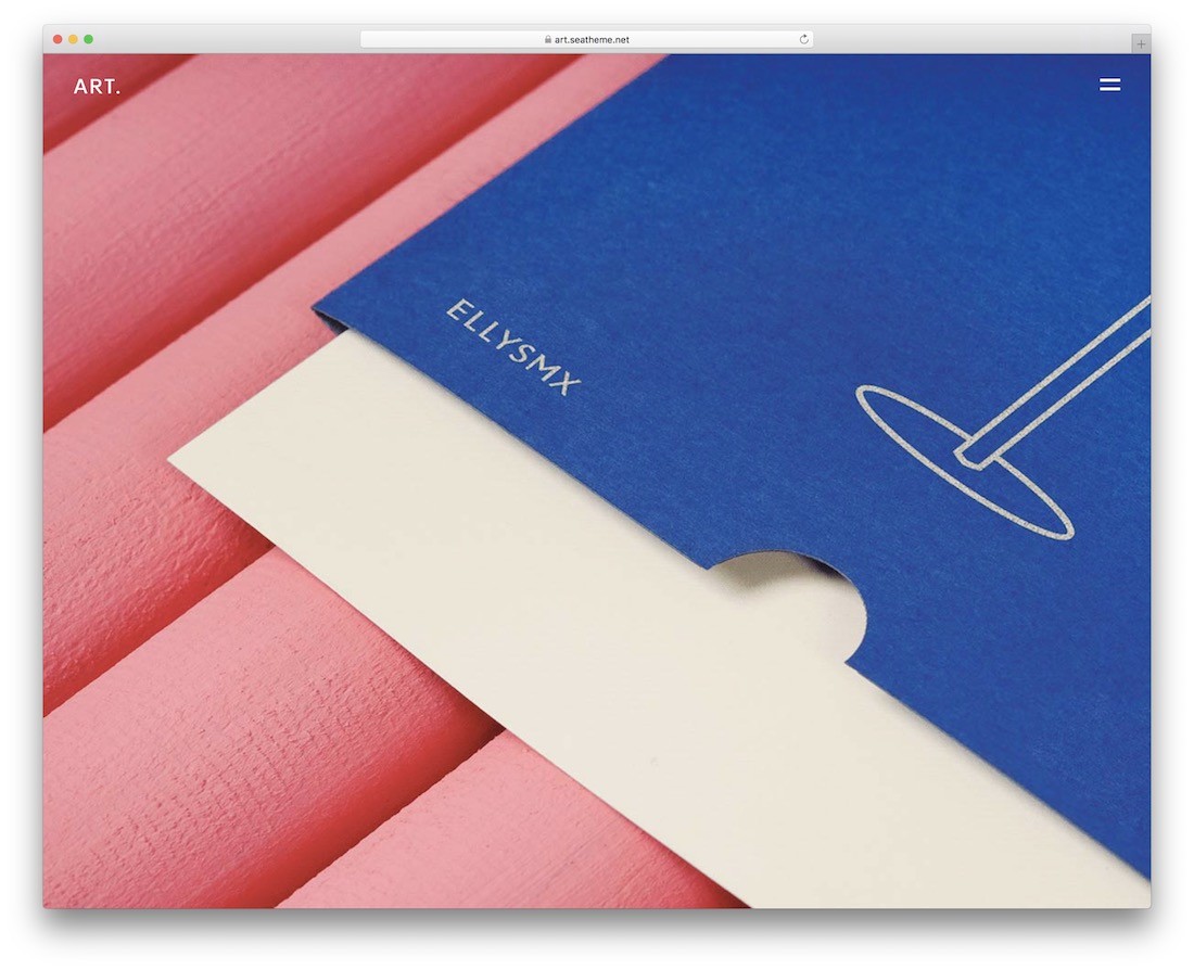 tema wordpress design piatto arte
