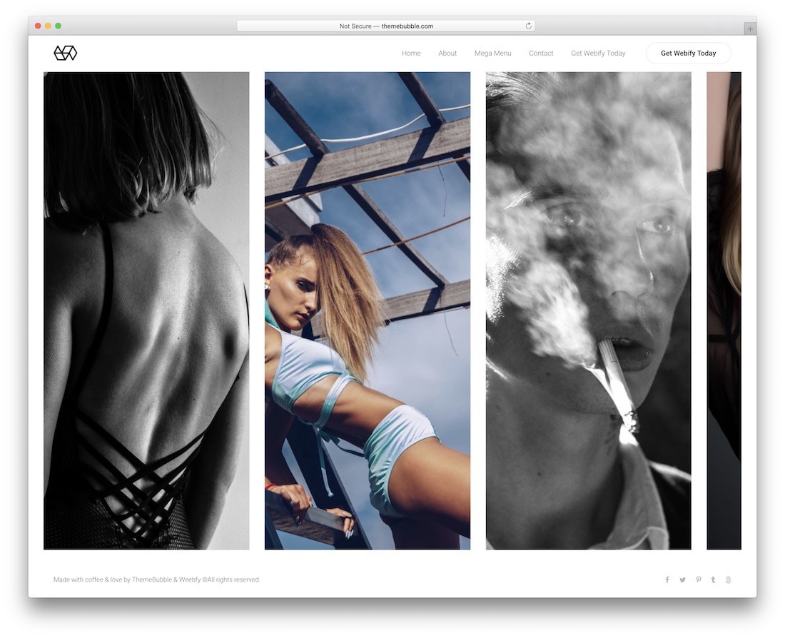 tema wordpress dell'agenzia di modelli webify