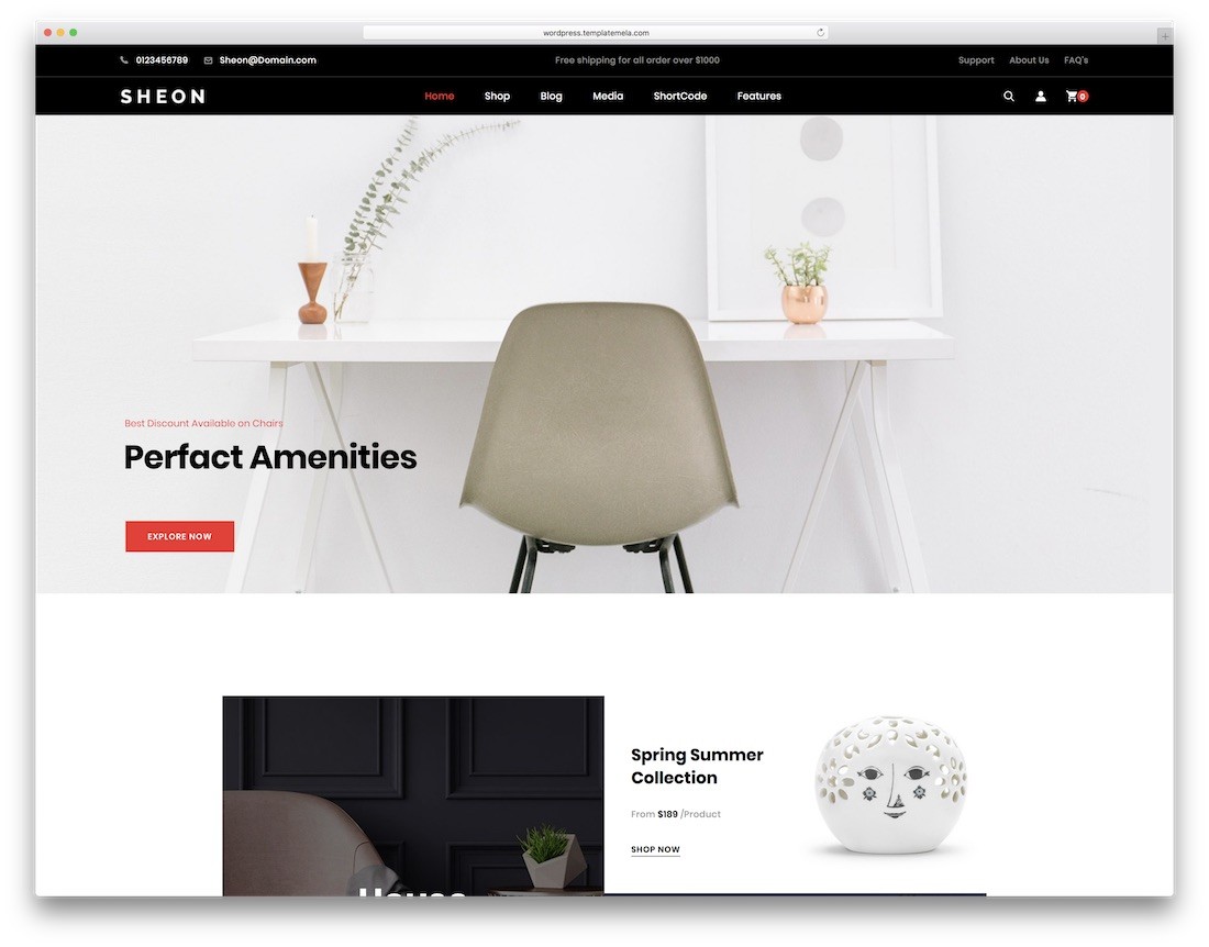 Sheon Möbel WordPress-Theme