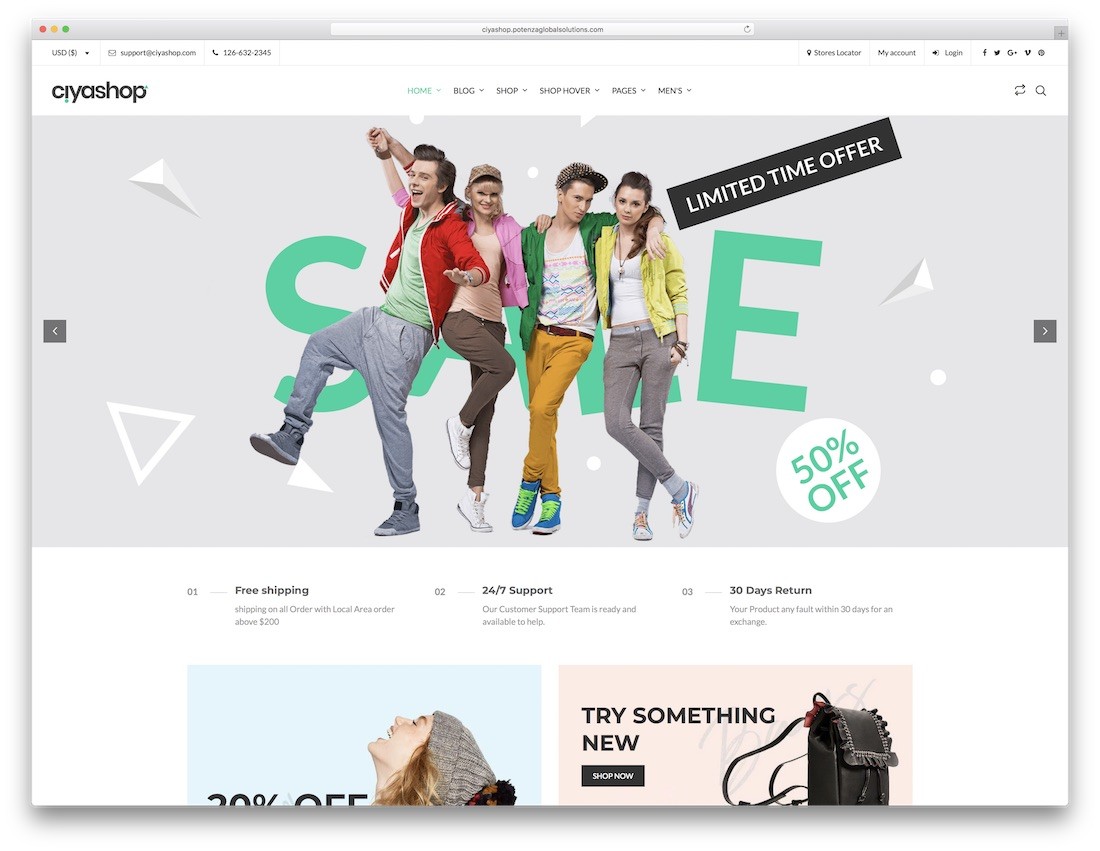 ciyashop 워드프레스 웹샵 테마