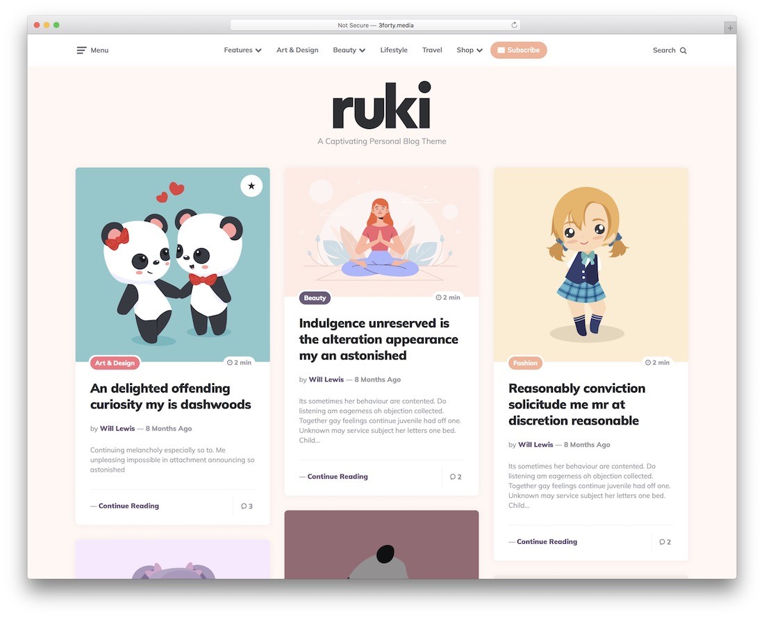 WordPress-Thema im Pinterest-Stil von ruki