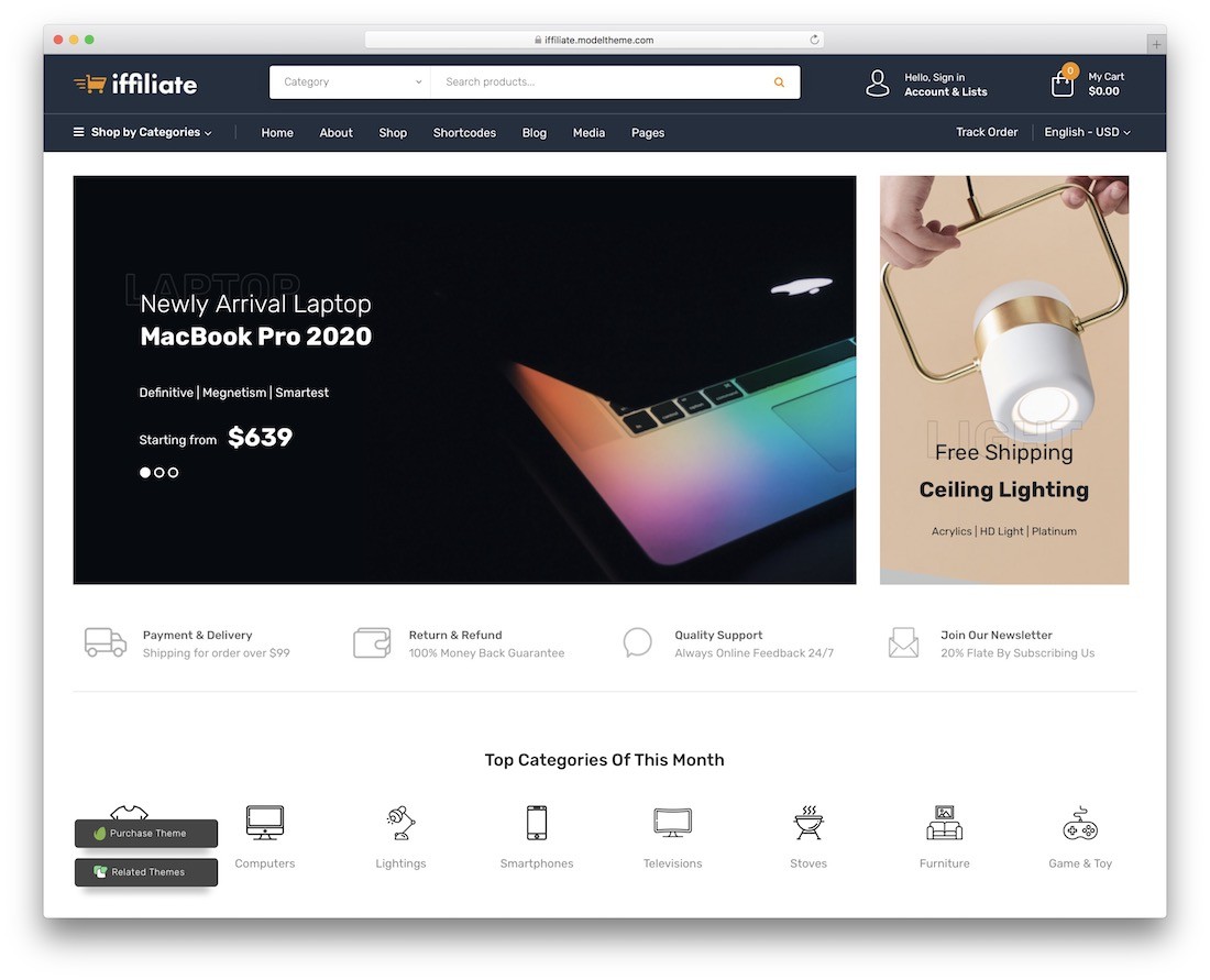 tema de wordpress para afiliados de iffiliate