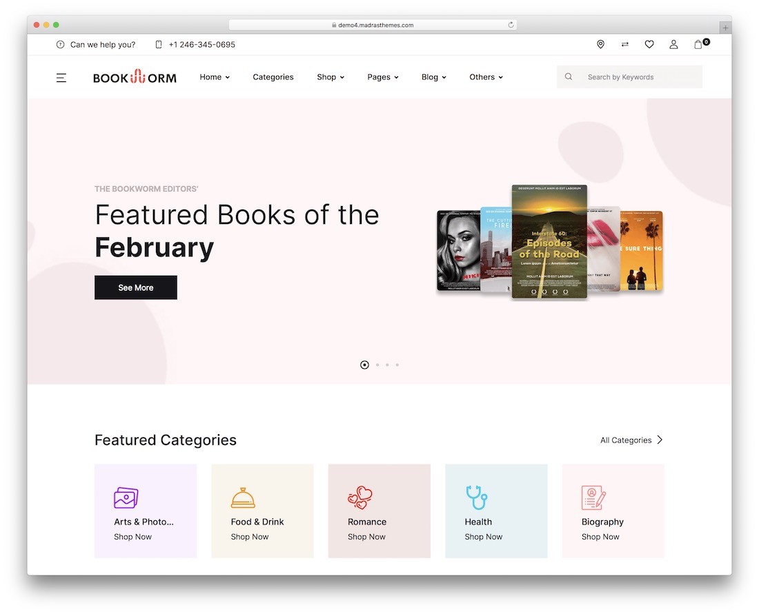 tema toko buku wordpress kutu buku