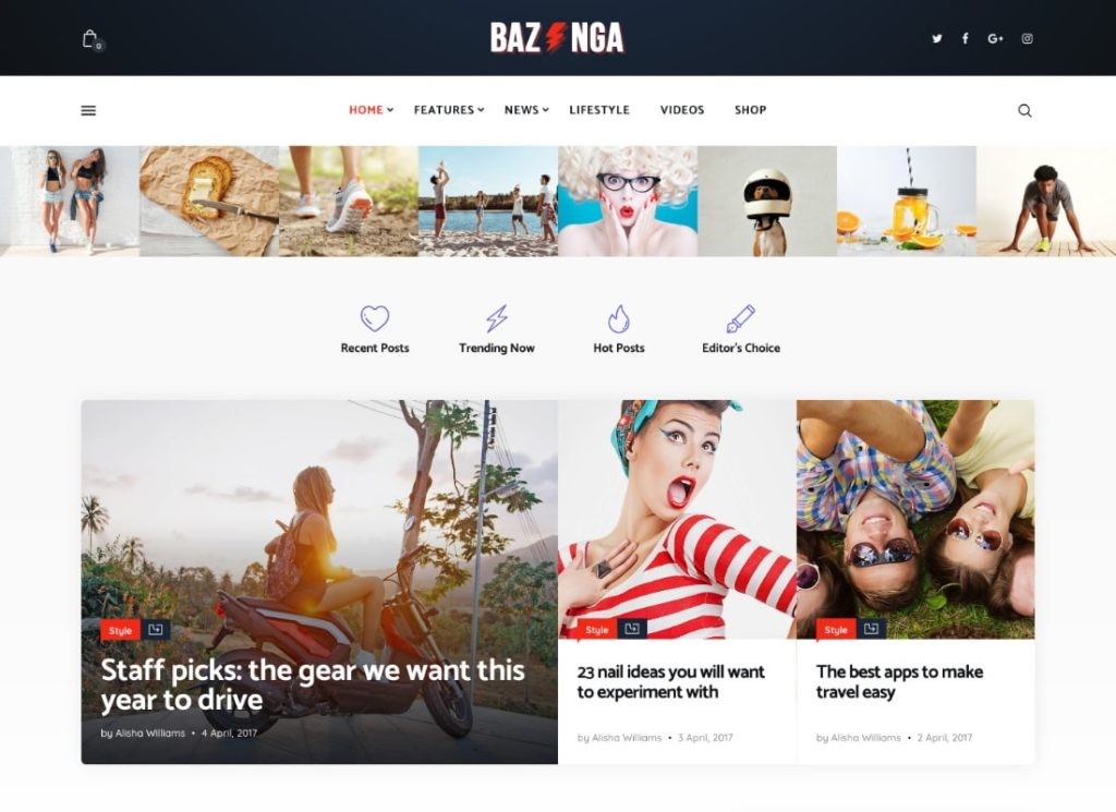 Базинга | Современная тема WordPress для журналов и вирусных блогов