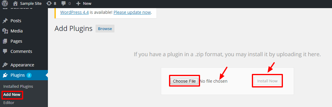 Una guida completa a WordPress per principianti upload plugin