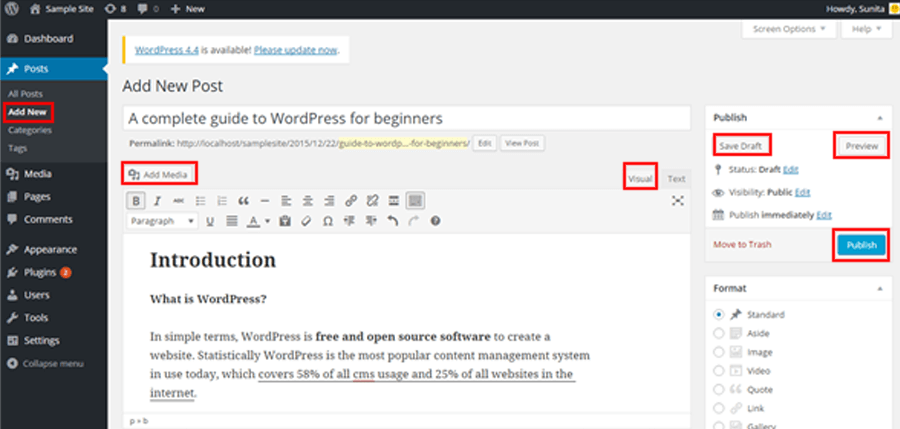 Una guida completa a WordPress per principianti post-editor