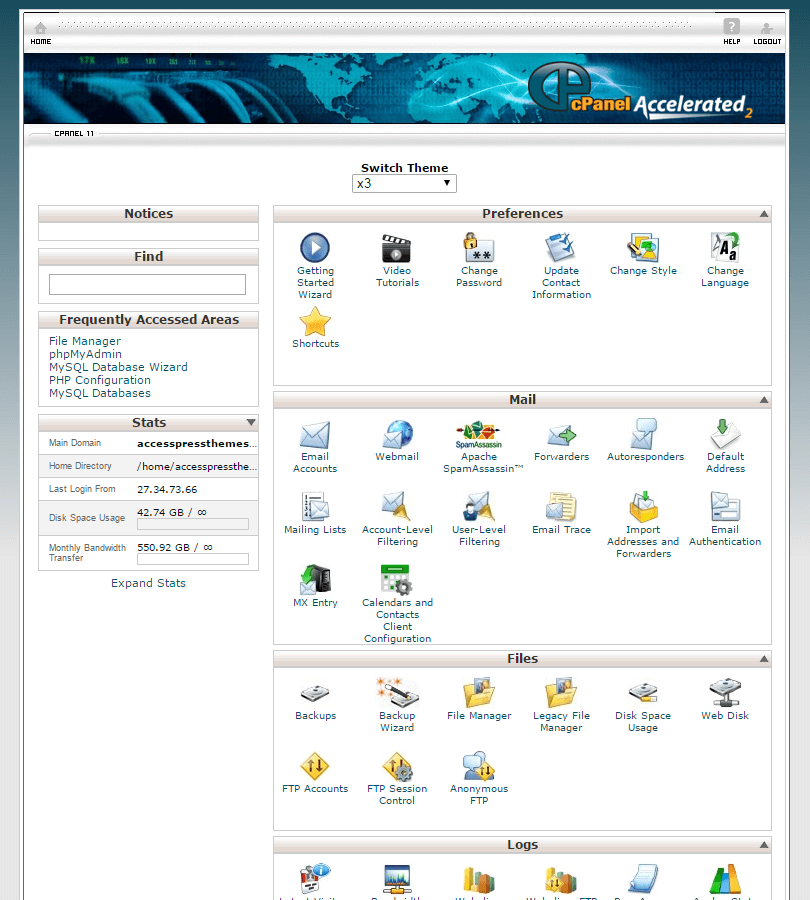 Una guida completa a WordPress per principianti cpanel