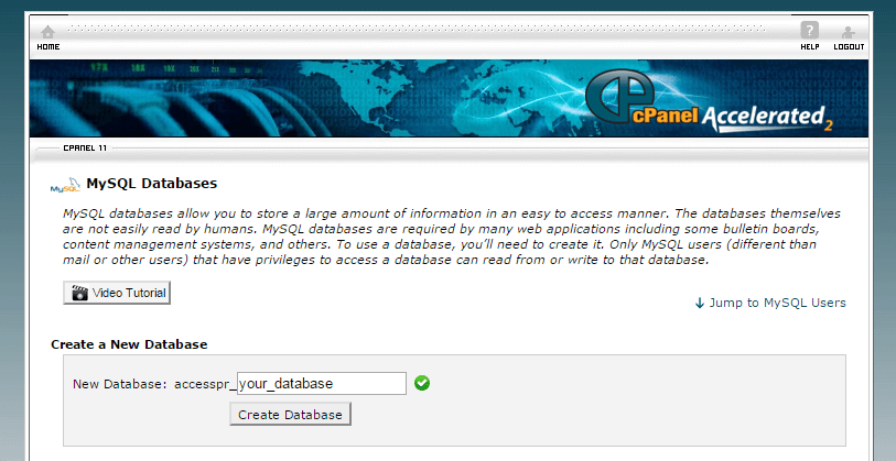Una guida completa a WordPress per principianti create-database