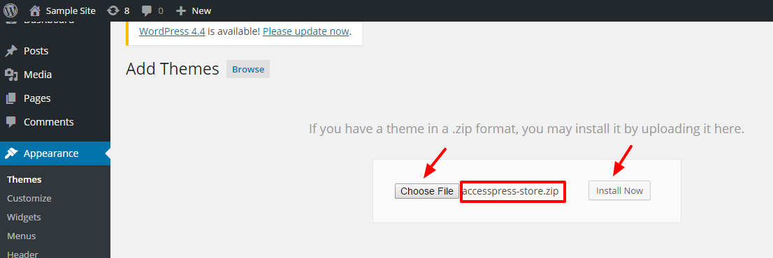 Una guida completa a WordPress per principianti install theme zip