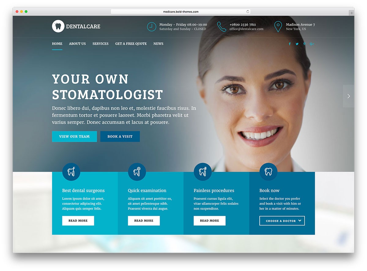WordPress tema dental