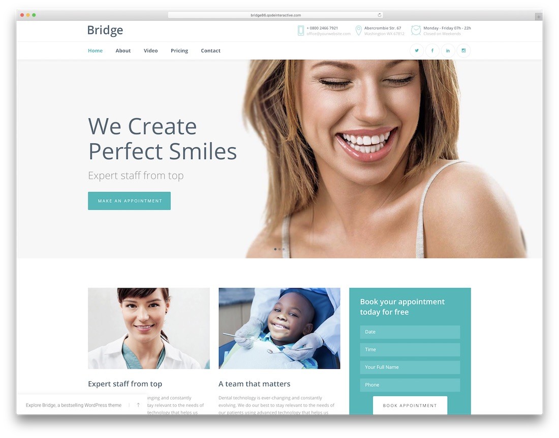 tema puente wordpress dentista