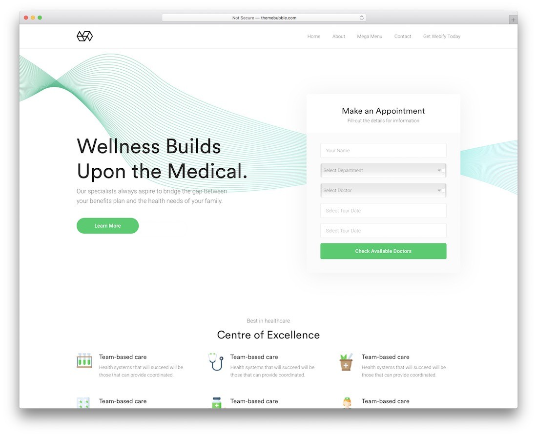 tema webify wordpress dentista con reserva de citas