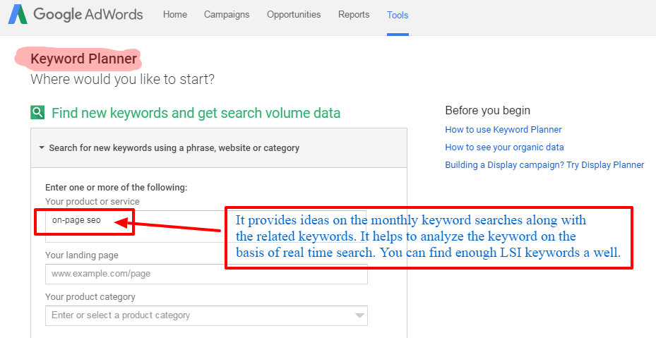 Panduan SEO On-Page - Cara Mengoptimalkan Blog WordPress Anda Keyword-Planner-Google