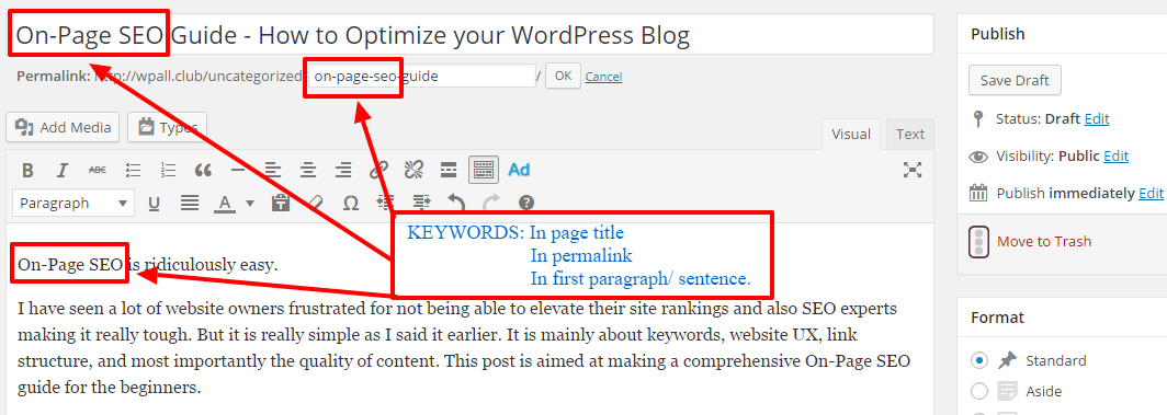 Panduan SEO On-Page - Cara Mengoptimalkan Blog WordPress Anda using-keywords