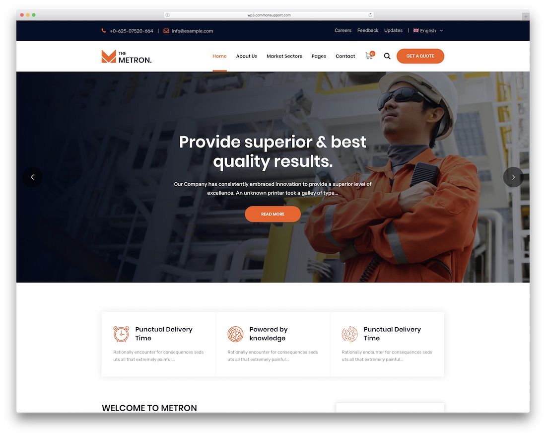 Metron 工業 wordpress 主題