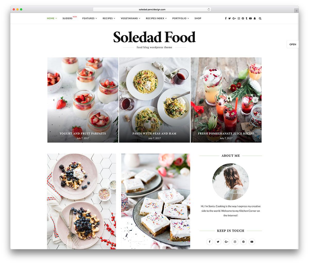 Teme WordPress pentru bloguri alimentare