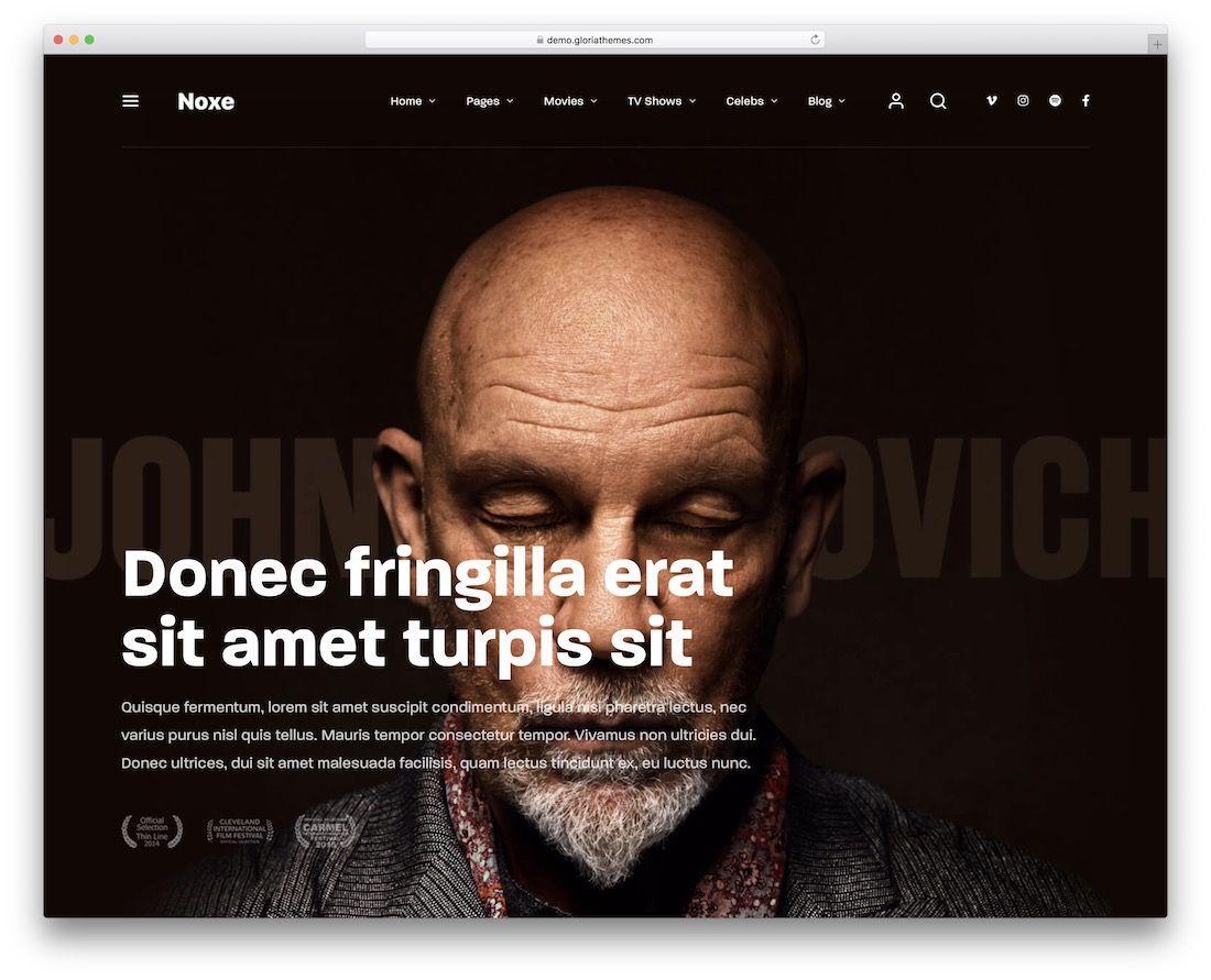 Noxe kameraman wordpress teması.
