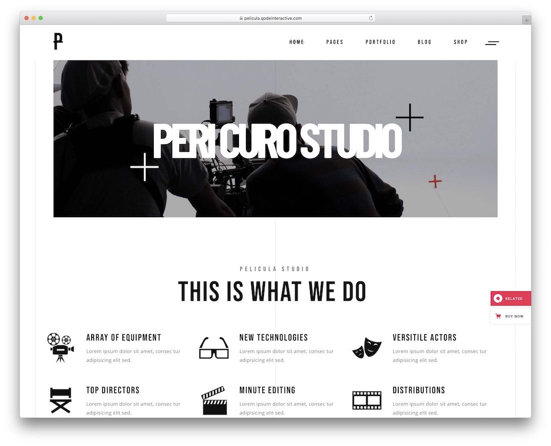 pelicula kameraman wordpress teması.