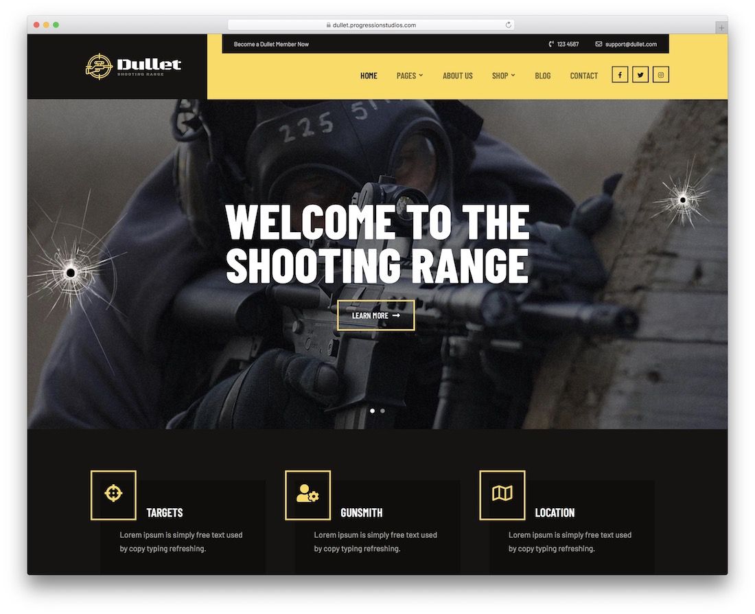 WordPress-Theme für Dummkopfjagd