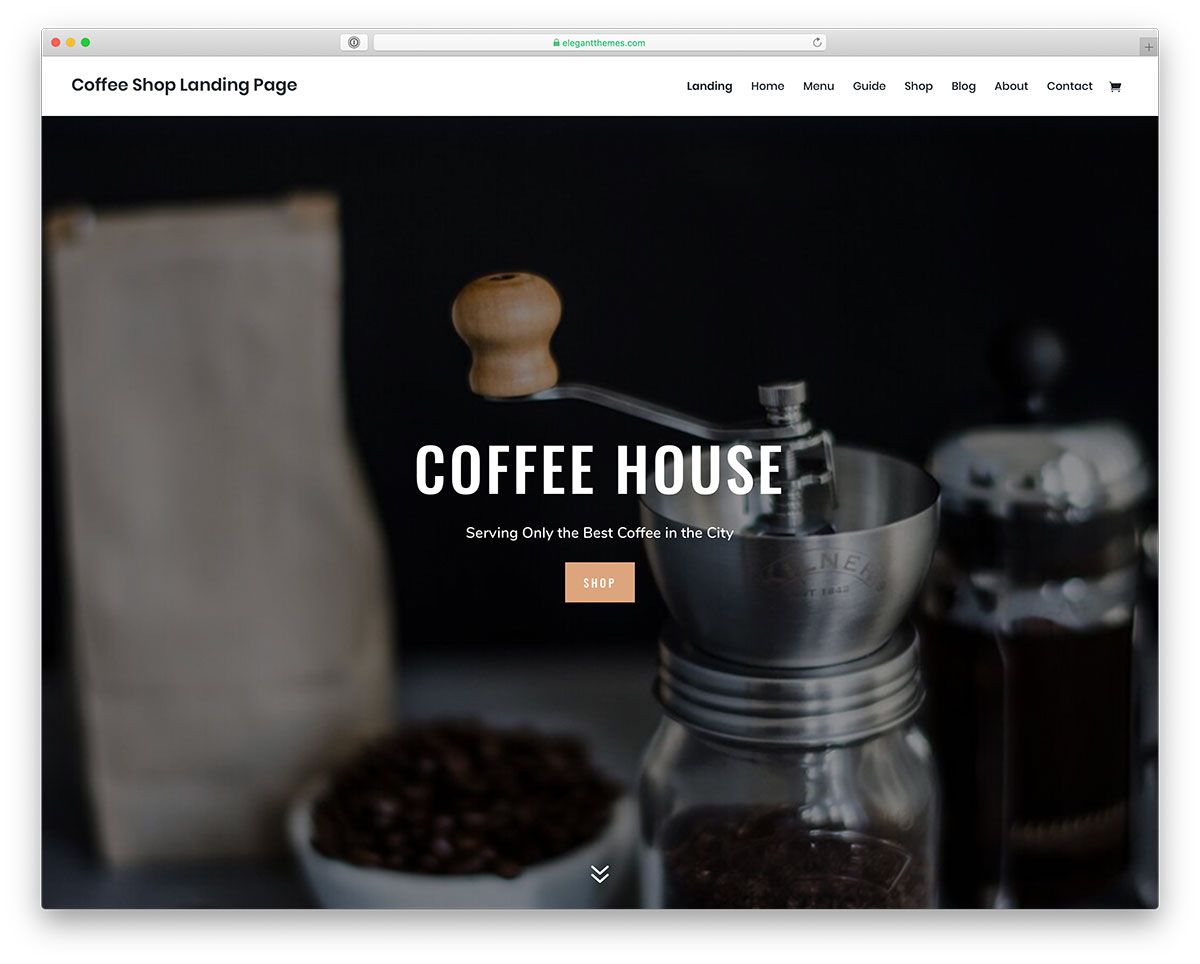 кофейня тема WordPress