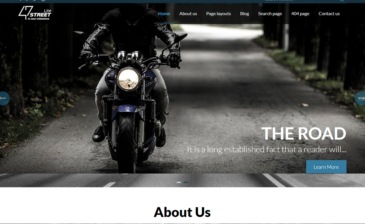 15+ najlepszych darmowych motywów portfolio WordPress 2022 FortySeven Street - Free WordPress Theme
