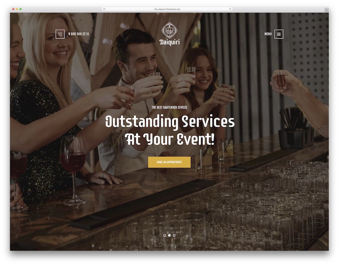 tema de wordpress de catering daiquiri