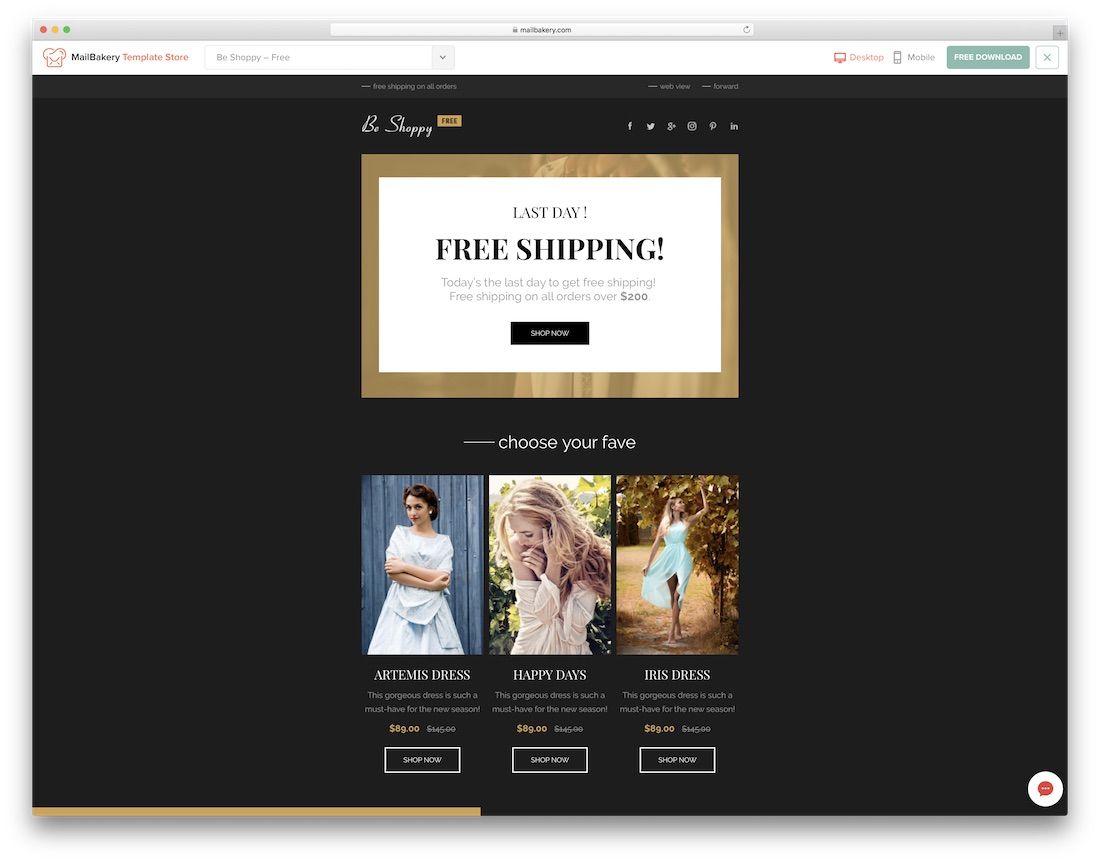 be shoppy responsive html email template