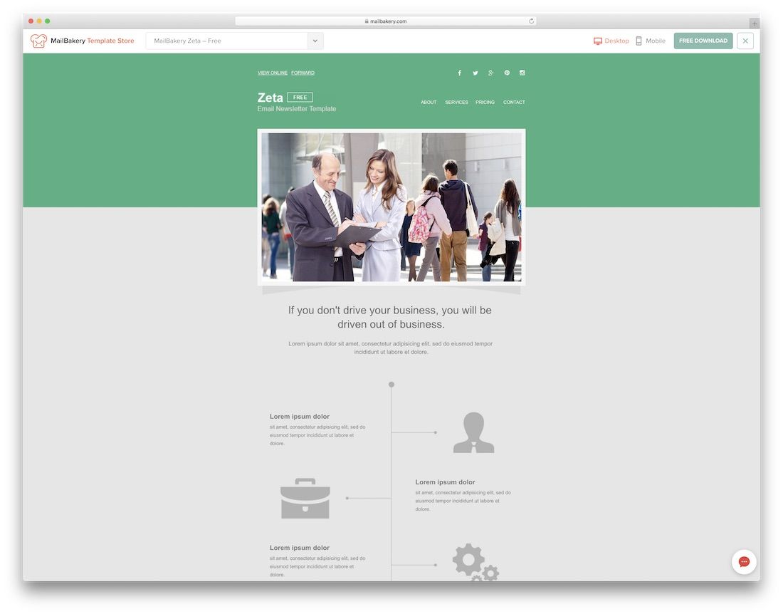 modèle d'e-mail html réactif zeta