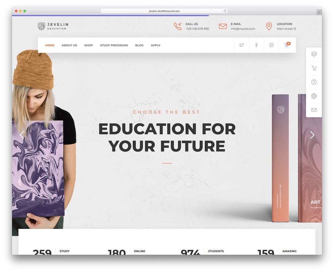 杰夫林学校网站模板