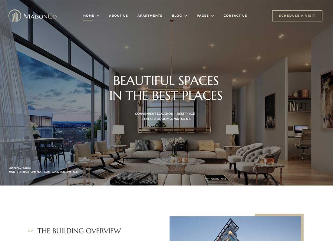 MaisonCo — Тема WordPress для аренды недвижимости