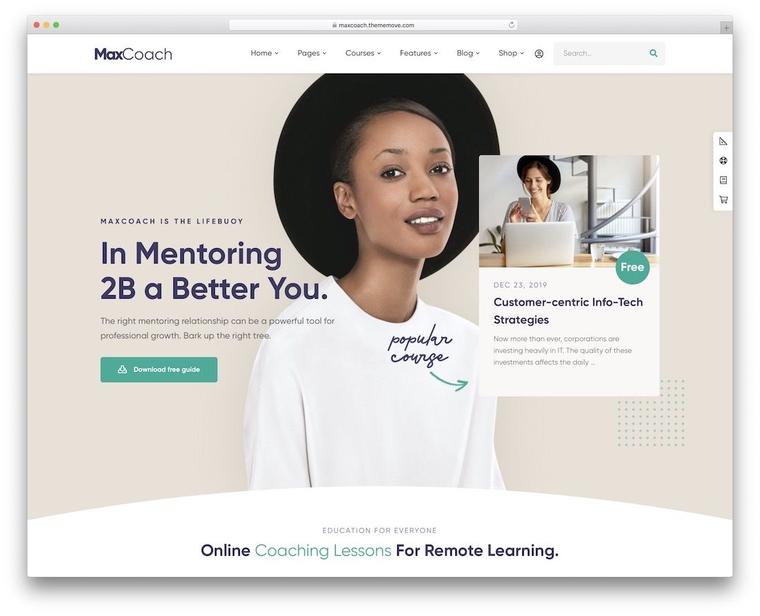 tema wordpress maxcoach lms