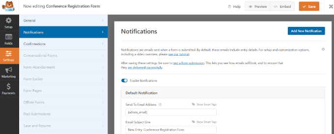 تحرير تنبيهات البريد الإلكتروني Edit email notifications