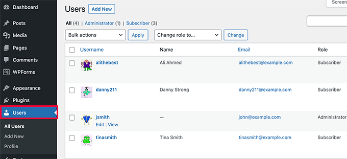 WordPressでのユーザー管理 Managing users in WordPress