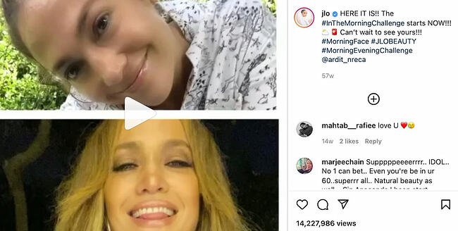 數字營銷示例：jennifer lopez