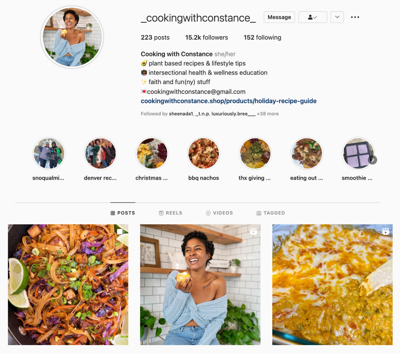 Meilleures marques sur Instagram : cuisiner avec Constance