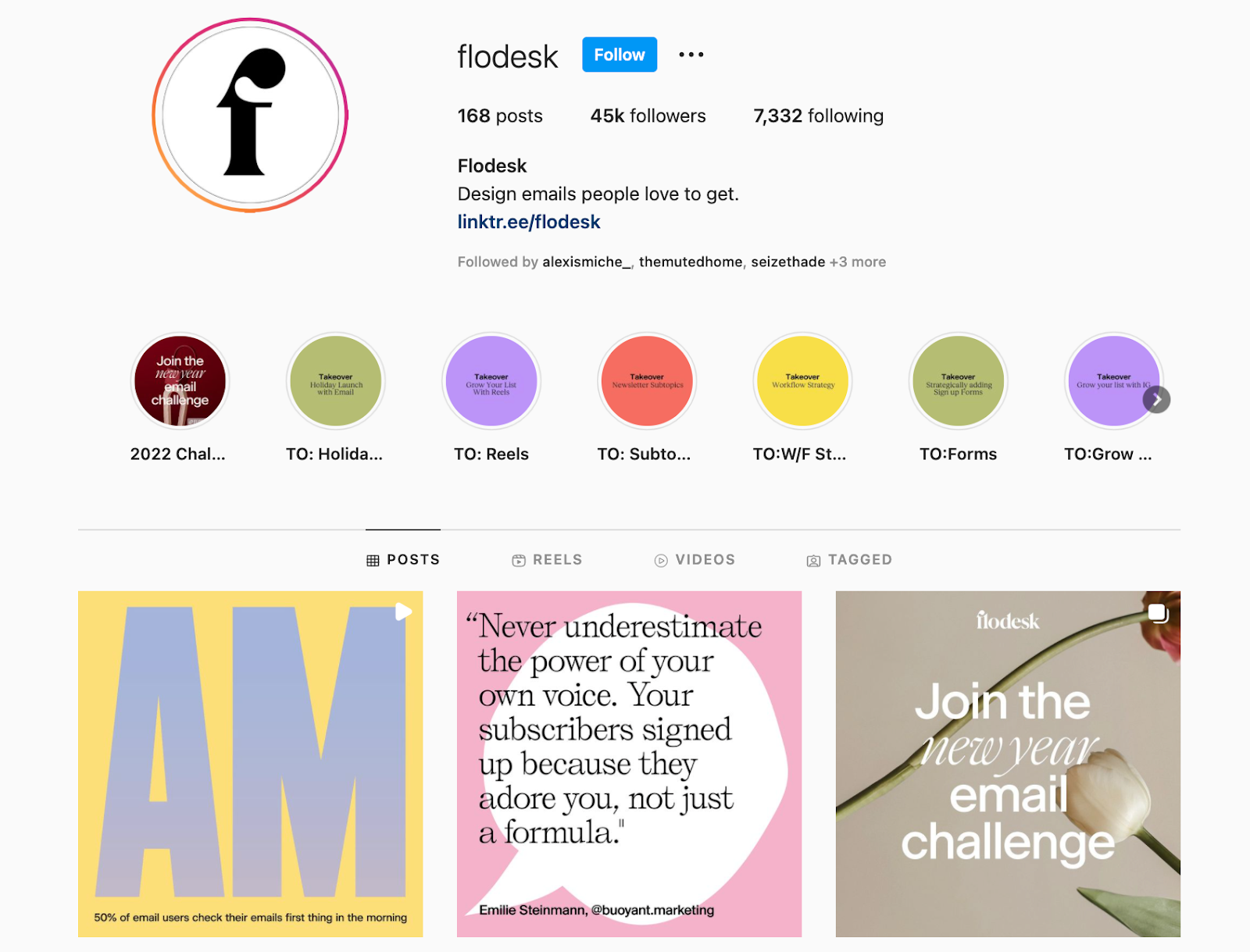 Meilleures marques sur Instagram : Flodesk