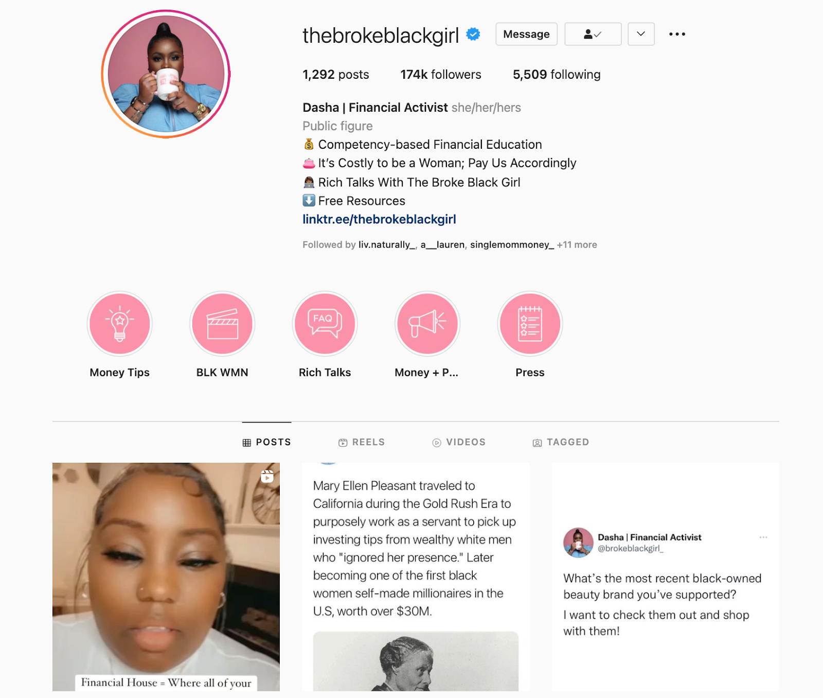 Meilleures marques sur Instagram : The Broke Black Girl