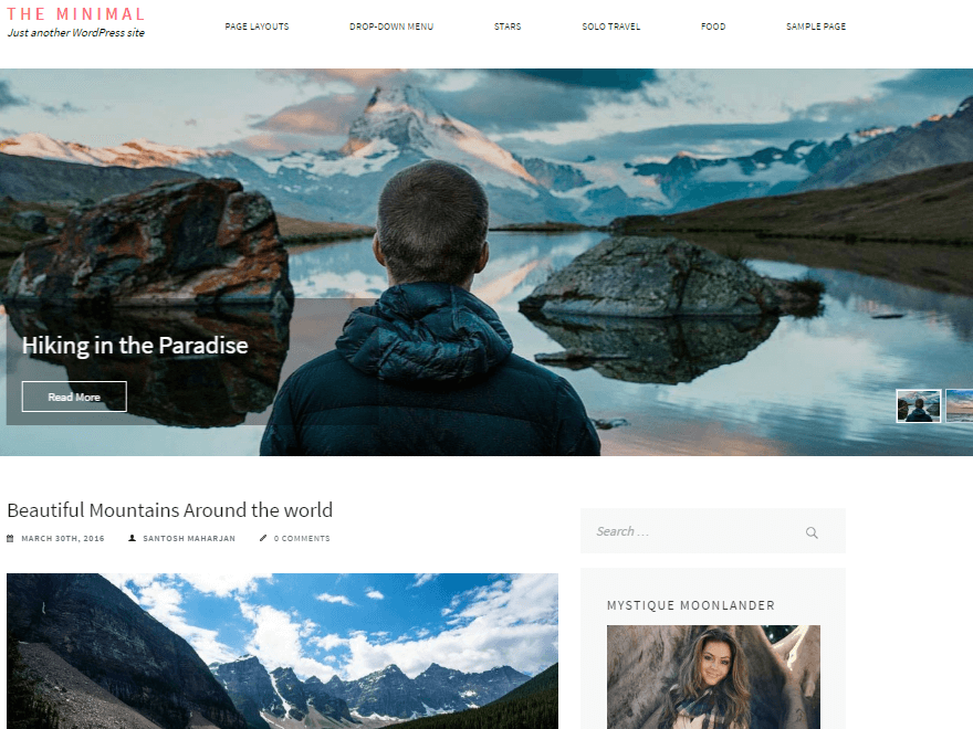 11+ migliori temi WordPress gratuiti luglio 2016 the-minimal