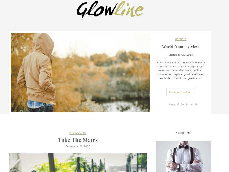 11+ migliori temi WordPress gratuiti luglio 2016 Glowline