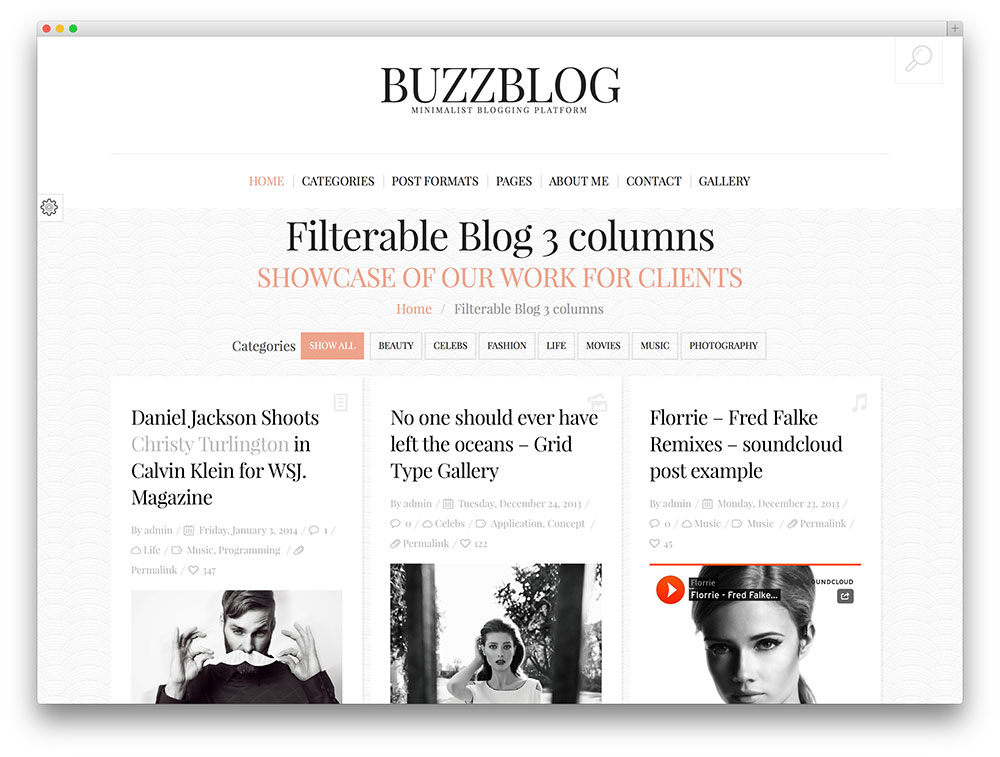 موضوع المدونات buzzblog